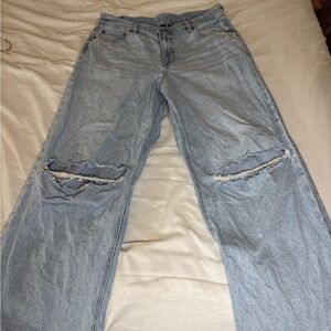 American Eagle Light Blue Baggy Jeans